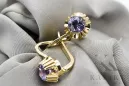 Alexandrite Or jaune 14 carats Des boucles d'oreilles Artisanat vintage vec027y